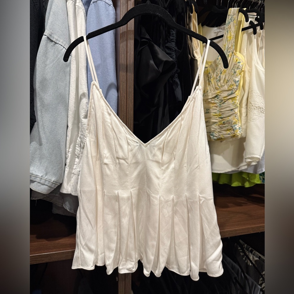 7 For All Mankind Cream Camisole Top